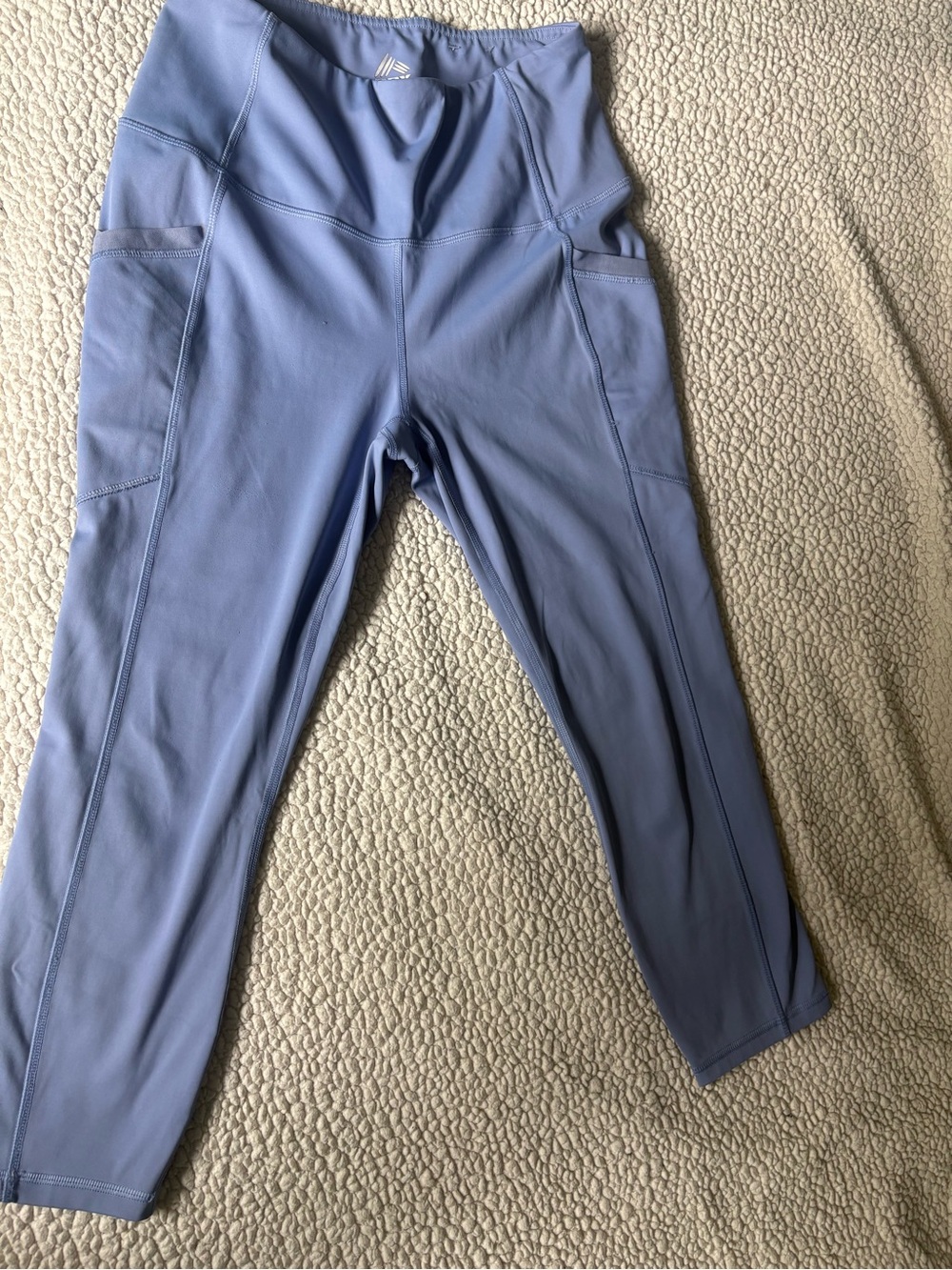 RBX Lavender-Blue Girls' Active Leggings with Side Pockets